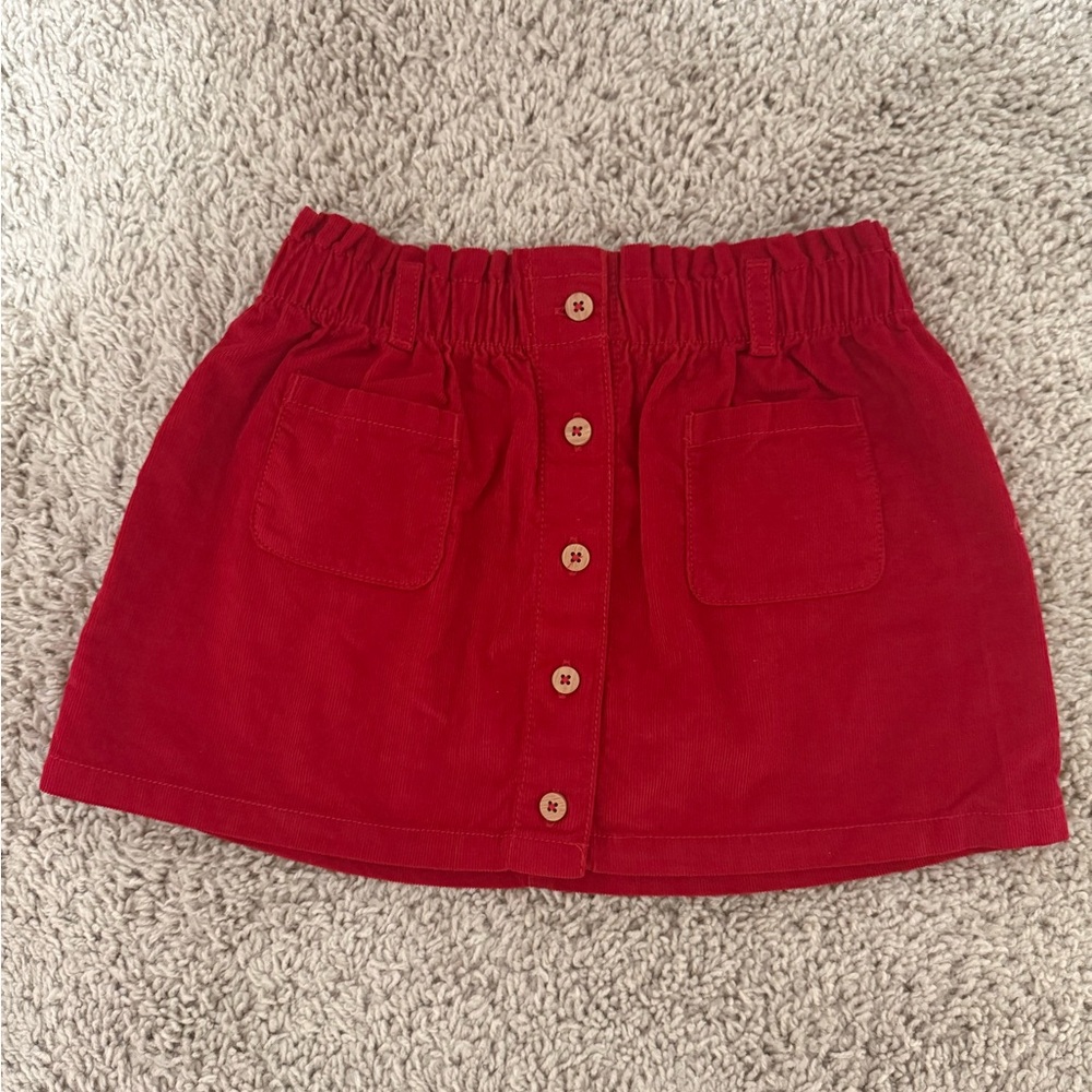 Carter's New Without Tags Girls 5T Red Mini Skirt with Button Detail